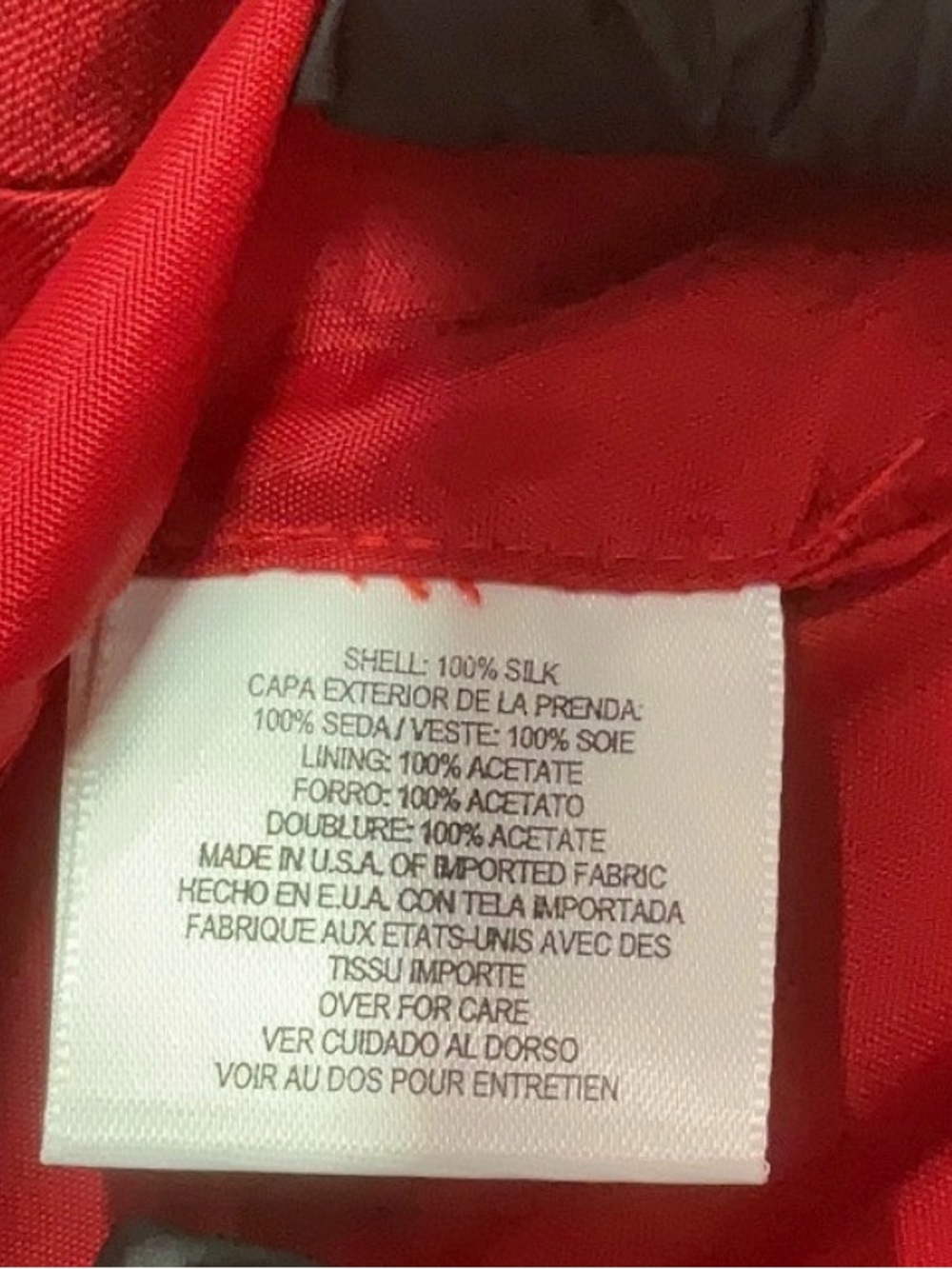 Vintage Oscar by Oscar de la Renta Tailored Red Shantung Silk Blazer | SIZE 6 - Picture 8 of 11